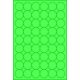 Etikett címke színes kör 30 mm-es átmérő kerek zöld 54 db/ív, 25 ív/csomag