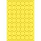 Etikett címke színes kör 30 mm-es átmérő kerek sárga 54 db/ív, 25 ív/csomag 