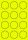 Etikett címke színes kör 60 mm-es átmérő kerek sárga 12 db/ív, 25 ív/csomag (raktáron)