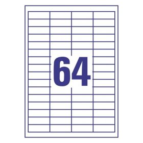   Etikett címke univerzális 48,5X16,9 mm 64 db/ív, 6400 db/csomag