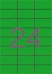   Etikett címke színes 70X37 mm zöld 24 db/ív, 25 ív/csomag 