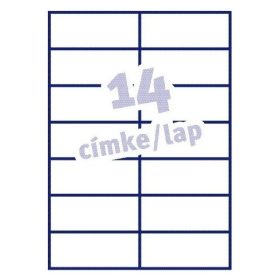   Etikett címke univerzális 99,1X38,1 mm 14 db/ív, 1400 db/csomag