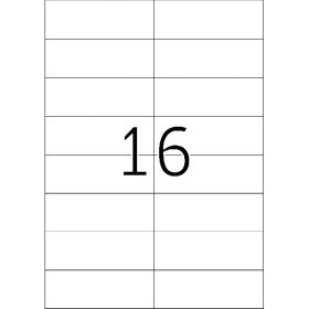  Etikett címke univerzális 105X37 mm szegély nélkül 16 db/ív, 1600 db/csomag 