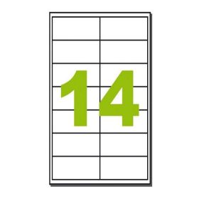   Etikett címke univerzális 105X41 mm szegéllyel 14 db/ív, 1400 db/csomag