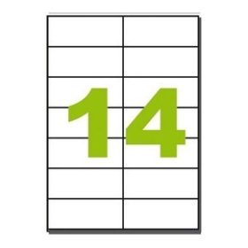   Etikett címke univerzális 105X42,3 mm szegély nélkül 14 db/ív, 1400 db/csomag