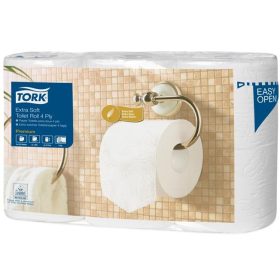   Tork Premium Extra Soft kistekercses toalettpapír, 110405 (T4 rendszer) 6 tekercs/csomag, 7 csomag/karton