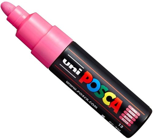Dekormarker Uni Posca PC-7M 4.5-5.5 mm, kúpos, rózsaszín (pink 13)