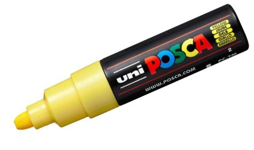 Dekormarker Uni Posca PC-7M 4.5-5.5 mm, kúpos, sárga (yellow 2)