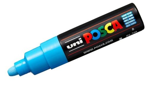 Dekormarker Uni Posca PC-7M 4.5-5.5 mm, kúpos, világoskék (light blue 8)