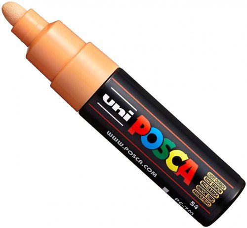 Dekormarker Uni Posca PC-7M 4.5-5.5 mm, kúpos, világos narancs (light orange 54)