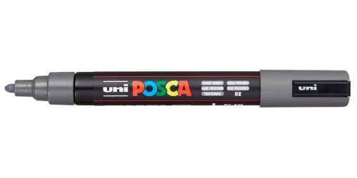 Dekormarker Uni Posca PC-5M 1.8-2.5 mm, kúpos, mélyszürke (deep grey 82)