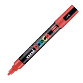   Dekormarker Uni Posca PC-5M 1.8-2.5 mm, kúpos, piros (red 15)