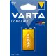 Elem, 9V, 1 db, VARTA Longlife