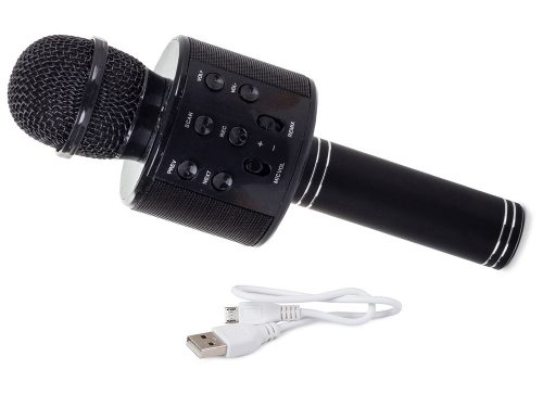 Bluetooth vezeték nélküli karaoke mikrofon hangmodulátorral – Kerek formájú, hordozható szórakozás minden korosztálynak!