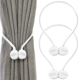   Mágneses függönyelkötő, függönykapocs, függőnyzsínór 45cm, fehér 2db/csomag