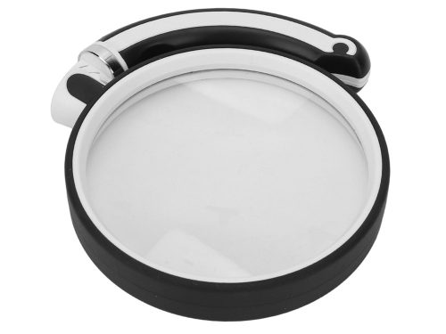 Nagyító 75 mm (lencse: 70mm) behajtható, csúszásmentes nyéllel, 3,5x nagyítás, üveg lencse