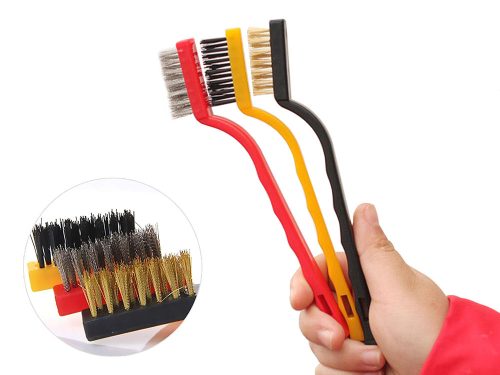 Kefe készlet acél/nylon/réz tisztítókefék 3db/klt