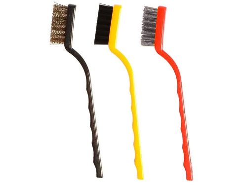 Kefe készlet acél/nylon/réz tisztítókefék 3db/klt
