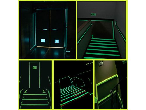 Sötétben világító, fluroeszkáló, fényvisszaverő ragasztószalag 2cm x 3m 