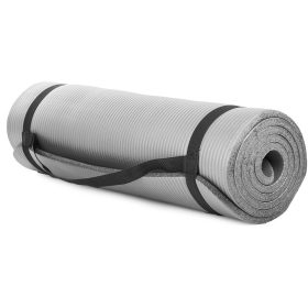   Jóga szőnyeg, szőnyeg jógához, tornához, aerobichoz, habszőnyeg, tornamatrac 60x180cm 10mm vastag, szürke