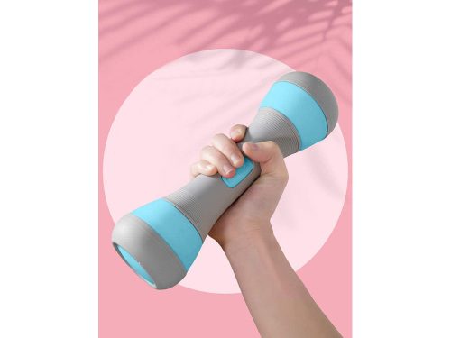 Állítható fitnesz súlyzók, dumbbell 2x2kg, kék (1kg, 1,5kg vagy 2kg súlyra álltható)