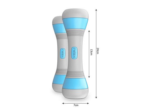 Állítható fitnesz súlyzók, dumbbell 2x2kg, kék (1kg, 1,5kg vagy 2kg súlyra álltható)