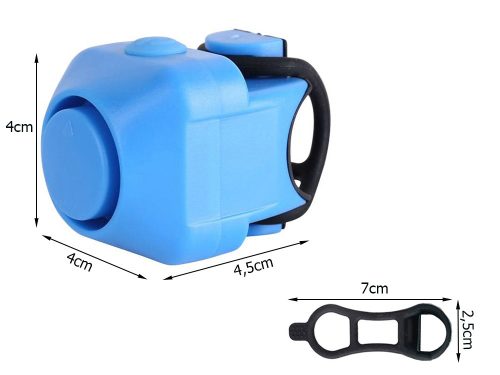 Elektromos bicikli csengő, kürt, sziréna, extra hangos 130 decibel (db) , kék