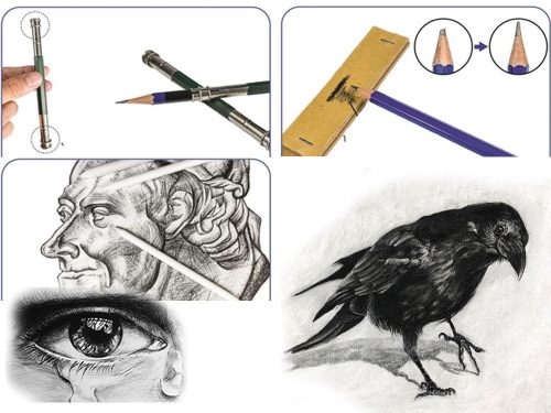 Professzionális 74 részes rajzkészlet – ceruzák, szén, pasztell, színes ceruzák és tartozékok praktikus tokban