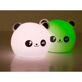   Panda gyermek éjjeli lámpa led, rgb, érintésvezérlés, puha szilikon, 1200 mAh USB tölthető