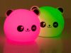 Panda gyermek éjjeli lámpa led, rgb, érintésvezérlés, puha szilikon, 1200 mAh USB tölthető