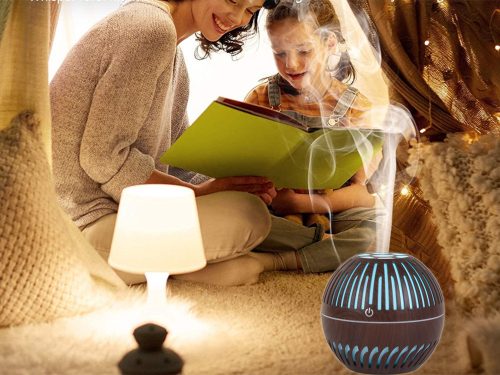 Ultrahangos légpárásító és aromaterápiás diffúzor – 300 ml kapacitás, RGB LED hangulatvilágítással