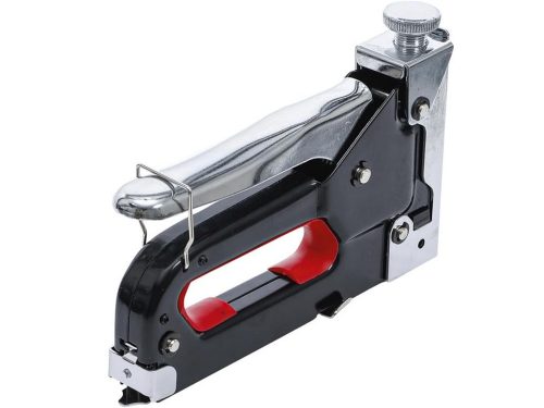 Kárpitos tűzőgép, kárpittűző 3 az 1-ben, kézi tűző, tűzőpisztoly 4–14 mm kapocshoz, acélházzal és erőszabályzóval