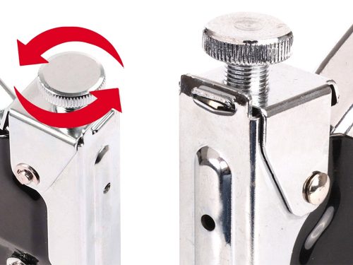 Kárpitos tűzőgép, kárpittűző 3 az 1-ben, kézi tűző, tűzőpisztoly 4–14 mm kapocshoz, acélházzal és erőszabályzóval