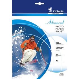   Fotópapír, tintasugaras, Victoria Advanced A4, 240 g, fényes 20 lap/csomag