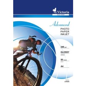   Fotópapír, tintasugaras, Victoria Advanced A4, 240 g, fényes 50 lap/csomag