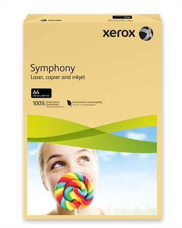 Xerox Symphony színes másolópapír, A4, 160 g, vajszín (közép) 250 lap/csomag