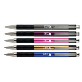   Golyóstoll Zebra F-301A (0,7 mm) metál antracit test (kék írásszín)